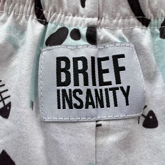 Brief Insanity Mens Multicolor Allover Cat Design Relaxed Fit Lounge Pants Small - Picture 3 of 7